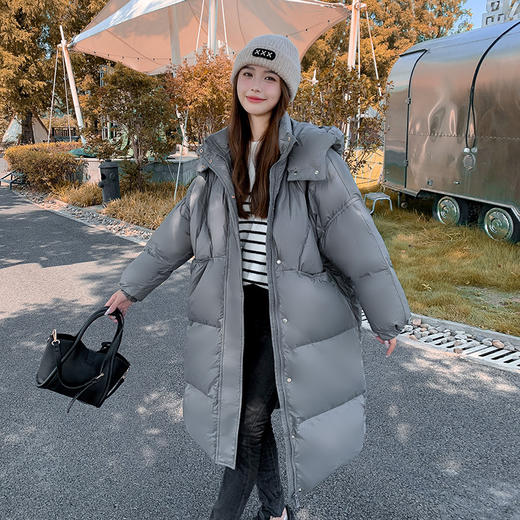 FF-201新款冬季加肥加大码女装胖mm宽松大被子款长款羽绒服外套201 商品图5