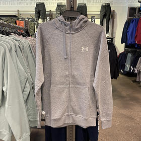 Under Armour/安德玛 男士纯色插肩袖连帽拉链运动户外长袖卫衣