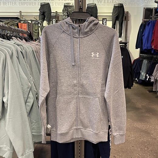 Under Armour/安德玛 男士纯色插肩袖连帽拉链运动户外长袖卫衣 商品图1