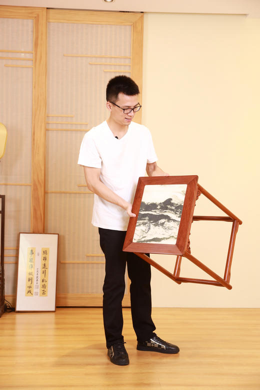 红桥红  家具严选  缅甸花梨（大果紫檀）【恭王府 寿字纹 圈椅 茶几】 商品图5