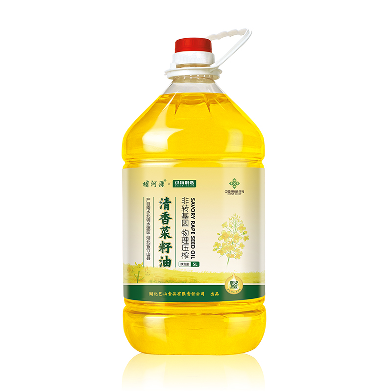 荆选堵河源清香一级菜籽油5L/桶