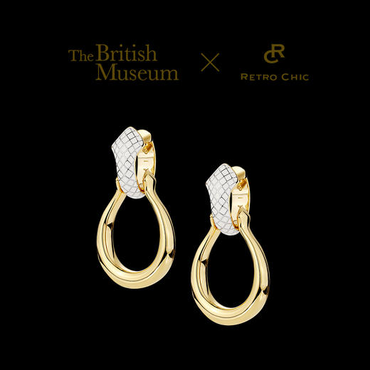 【谭维维&刘忻&于明加同款】大英博物馆联名系列 Retro Chic 白色圣蛇耳环 商品图3