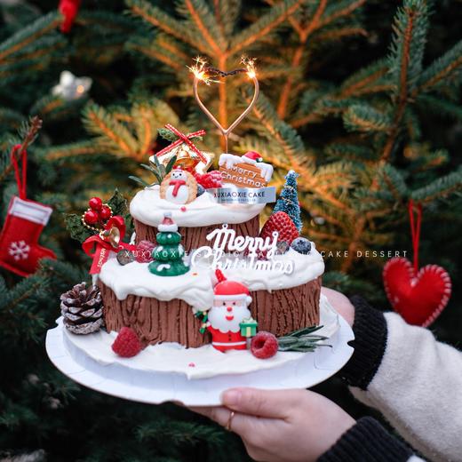 圣诞限定｜圣诞叠叠乐，草莓水果奶油夹心，巧克力奶油抹面 商品图0