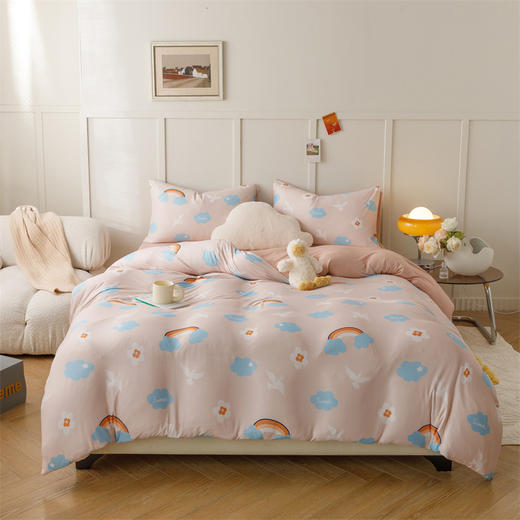 日】顶柔 A类针织生态天竺棉四件套230cm*240cm[福利品] 商品图4