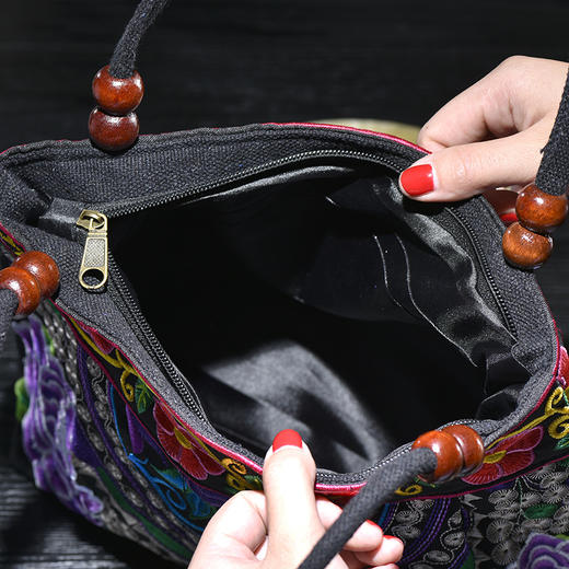 民族风特色绣花包包，刺绣单肩斜挎手提包时尚工艺帆布女包YS-135 商品图4