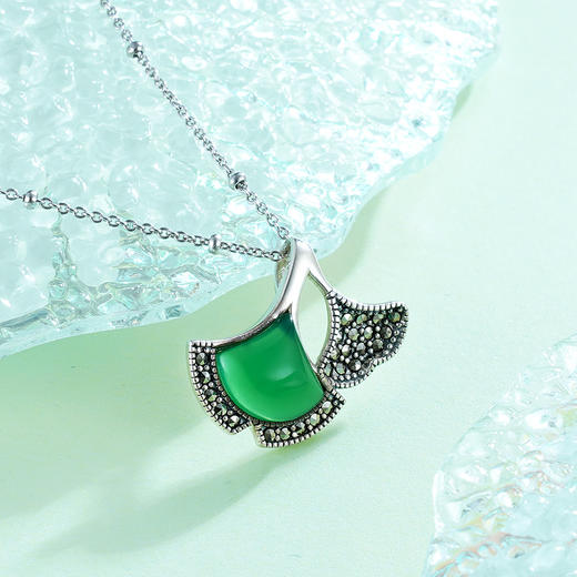 子佩集S925银【染霜】绿玉髓吊坠【CY964167】2212 商品图5