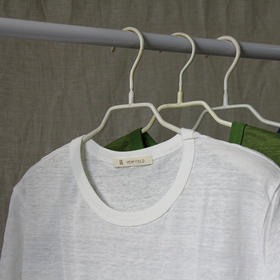 麻+汉麻针织T 小圆领