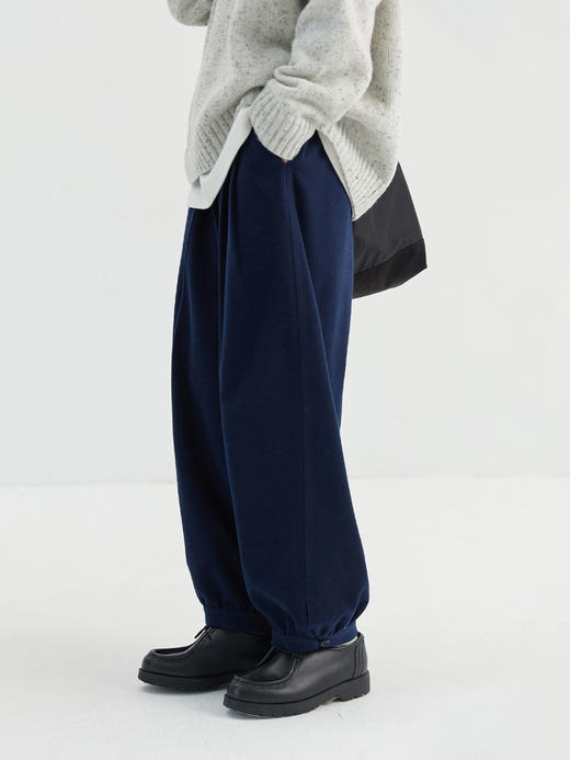 步履不停/2D43030C/打褶收口毛呢灯笼裤 商品图1