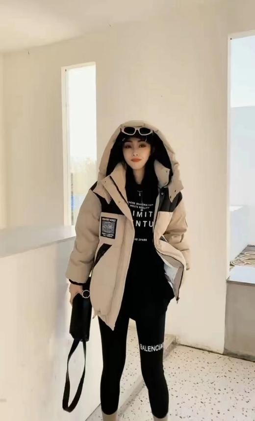 80640407   05405356羽绒服韩版街拍加厚毛呢大衣 商品图0