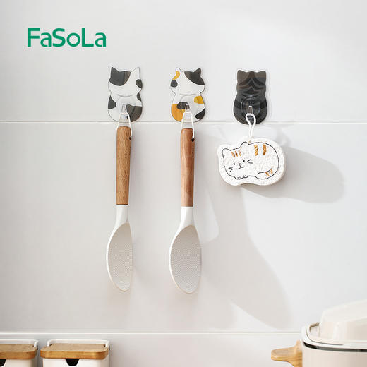 FaSoLa无痕挂钩粘胶免打孔无痕免钉厨房浴室卫生间贴墙面粘钩 商品图3