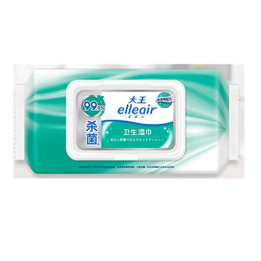大王 爱璐儿 Elleair卫生湿巾无酒精型60片 商品图0