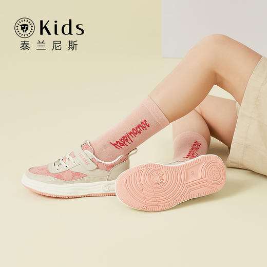 泰兰尼斯kids童鞋女童板鞋秋季男童休闲鞋低帮儿童鞋子时尚学生鞋 T02D3A2601 商品图4