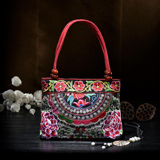 民族风特色绣花包包，刺绣单肩斜挎手提包时尚工艺帆布女包YS-135 商品图6