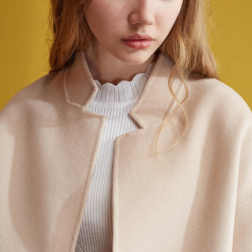 欧芮儿冬装女2019 双面呢子大衣女毛呢外套女中长款呢大衣 商品图2