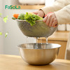 FaSoLa不锈钢盆套装304厨房家用打蛋和面盆洗菜盆沥水篮 商品缩略图6