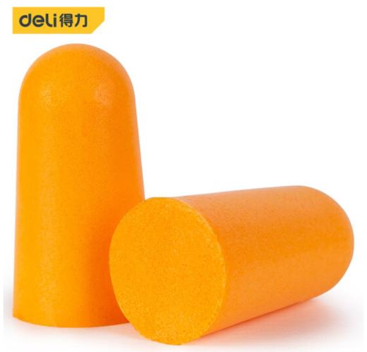 得力DL523001子弹型PU耳塞(黄) 商品图0