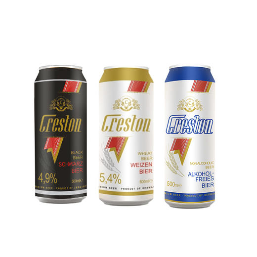 【6听35】德国克雷斯顿畅饮系列啤酒500ml 口感醇厚尽情畅饮 012599/012600 商品图2