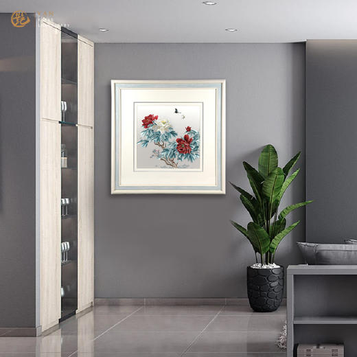 艷 湘绣  刺绣客厅餐厅玄关《花鸟》新中式挂画 商品图5