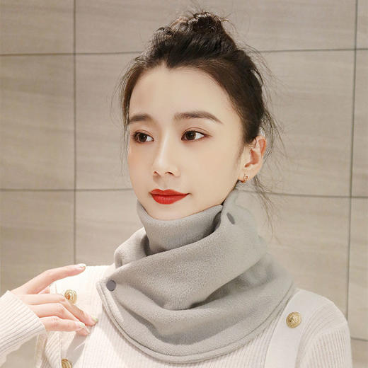 「七色可选！双层加绒款」秋冬多功能脖套 保暖抓绒滑雪面罩保暖围巾摇粒绒骑行运动围脖配饰 商品图7