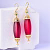 【照耀】红琉璃桶珠耳坠   CB12210053 商品缩略图1