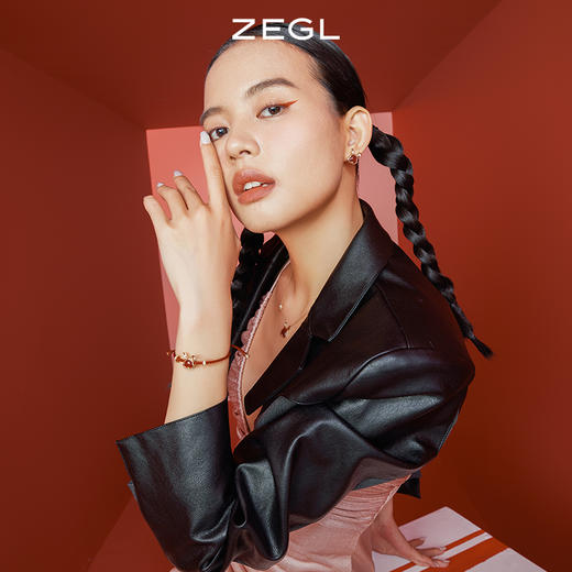 ZEGL设计师本命年系列发财兔红玛瑙项链女925纯银轻奢小众锁骨链 商品图4