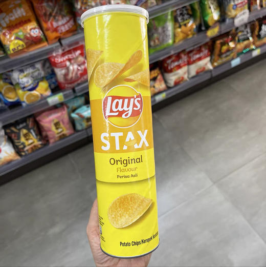 马来西亚进口办公室零食大桶装乐事Lays原味烧烤芝士味薯片135g 商品图0