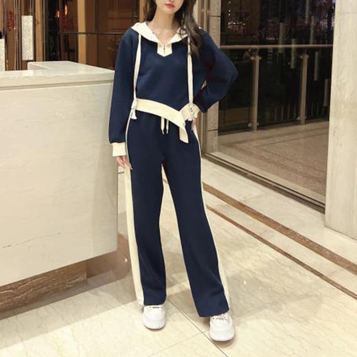 裁缝学苑AX24新款运动卫衣套装纸样女装阔腿裤两件套上衣服装打板 商品图3