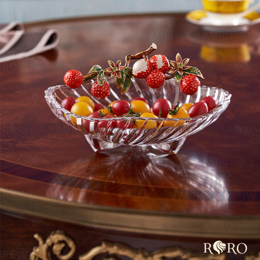 【清仓特惠6折，仅样品】罗比罗丹《大吉大利》珐琅彩工艺家用水果盘客厅茶几装饰摆件创意果盘 商品图4
