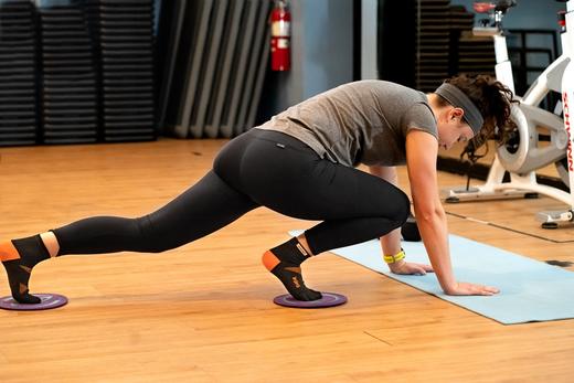 injinji五指袜中筒Trainer橙/绿色常规厚度健身室内训练运动透气吸汗coolmax 商品图1