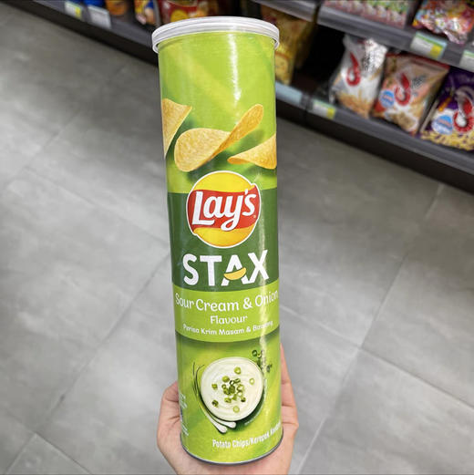 马来西亚进口办公室零食大桶装乐事Lays原味烧烤芝士味薯片135g 商品图1