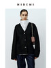 HIDEMI 节日系列三粒扣V领廓形羊毛短款大衣 商品缩略图1