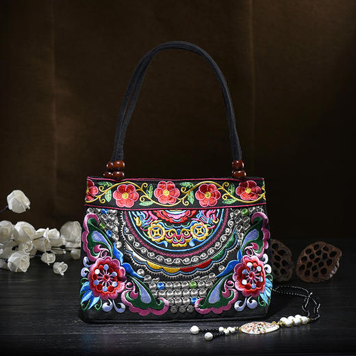 民族风特色绣花包包，刺绣单肩斜挎手提包时尚工艺帆布女包YS-135 商品图5