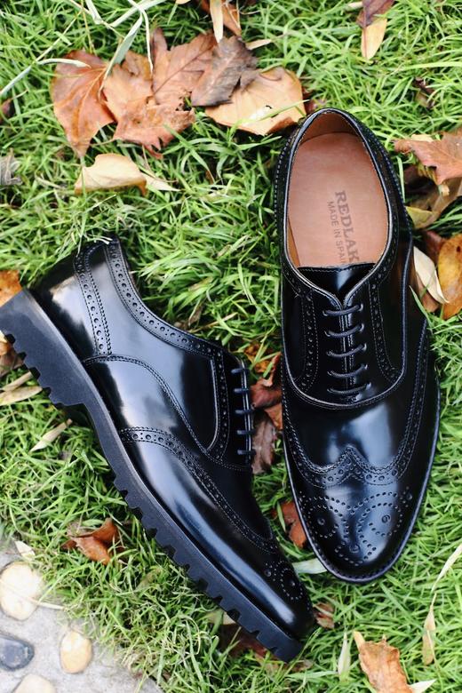 断码特价43码&46码——西班牙原产男士翼型雕花布洛克牛津正装鞋莫扎特 MOZART II-黑色(超轻舒适款) 商品图9