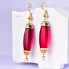 【照耀】红琉璃桶珠耳坠   CB12210053 商品缩略图2