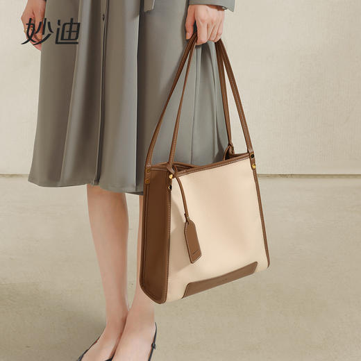 togo牛皮手提托特包购物袋水桶包女小众单肩腋下包包 商品图2