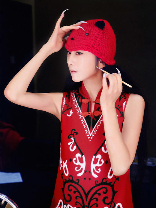 雅致旖旎长款针织花裙 |  杨老师同款 |  袖型可选：长袖短袖 | 现货加急发 商品图8