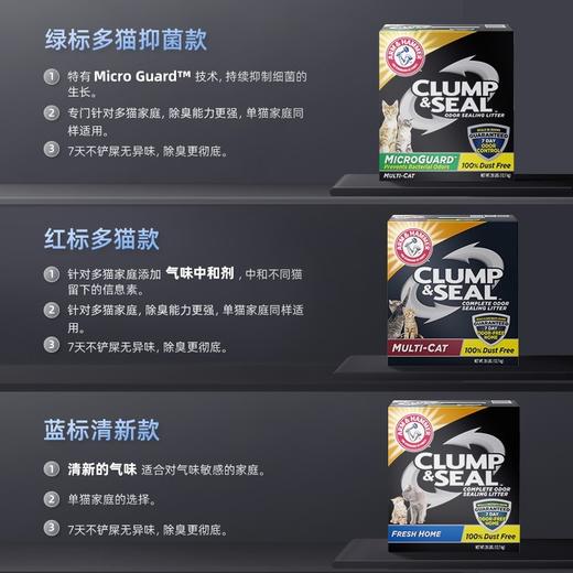 艾禾美铁锤猫砂美国进口膨润土抗菌除臭结团矿石猫咪用品28磅 商品图3