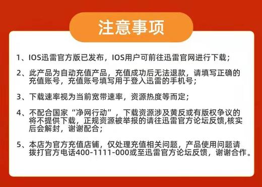 迅雷白金会员周卡 商品图2