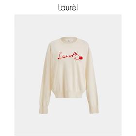 Laurel劳芮撞色针织衫 绵羊毛山羊绒混纺毛衣LWL341M01100