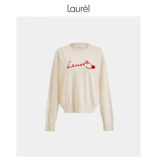 Laurel劳芮撞色针织衫 绵羊毛山羊绒混纺毛衣LWL341M01100 商品图0