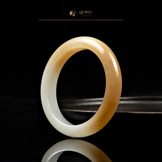 新疆国玉盟世玉和田玉糖羊脂玉手镯57.4圈口【带证书·顺丰物流】 商品图2