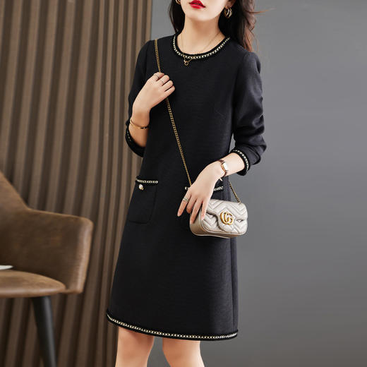 小众轻熟风法式收腰显瘦休闲宽松气质中长裙连衣裙HR-WZ22739 商品图2