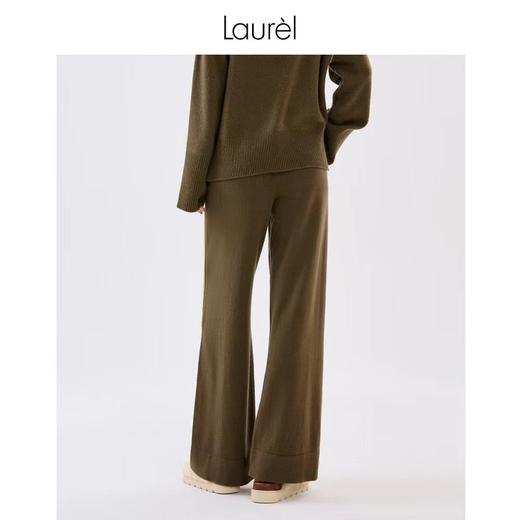 Laurel劳芮舒适休闲裤绵羊毛山羊绒混纺针织裤LWL334M06600 商品图2