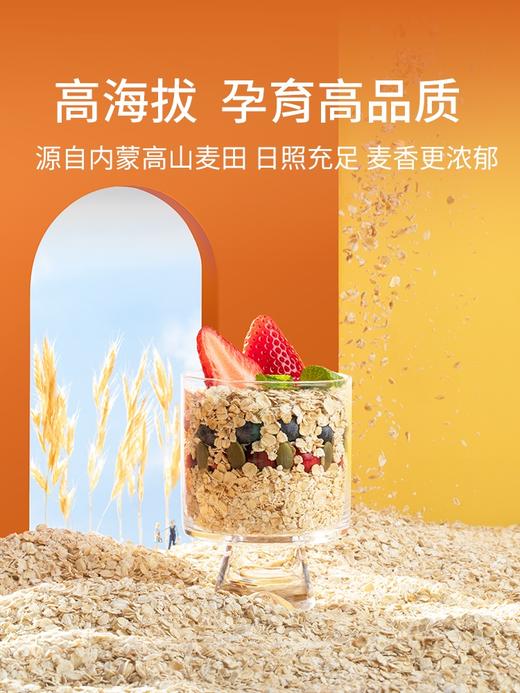 【有机纯麦燕麦片礼盒|阴山优麦】1050g/盒 送礼 营养早餐 即食冲饮 商品图3