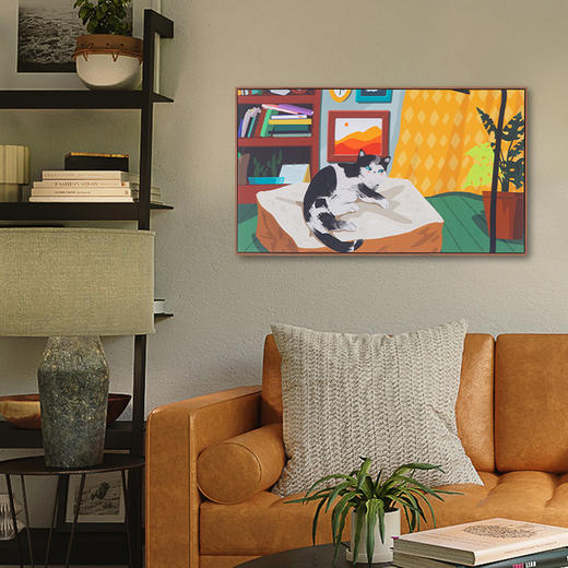 多喜爱高清数码布艺装饰画 萌宠系列猫狗大战之可爱猫咪 cs 商品图0