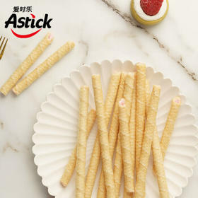 爱时乐（Astick）草莓味夹心棒(注心饼干)330g罐装 蛋卷威化休闲零食大礼包喜礼