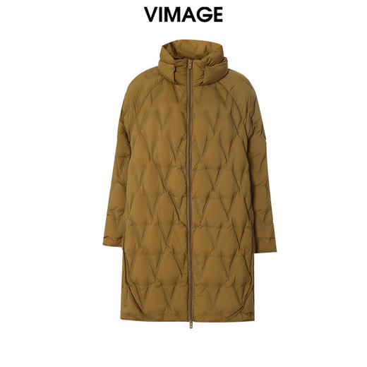 VIMAGE纬漫纪冬款新款时尚保暖高领长款鸭绒羽绒服V1811435 商品图2