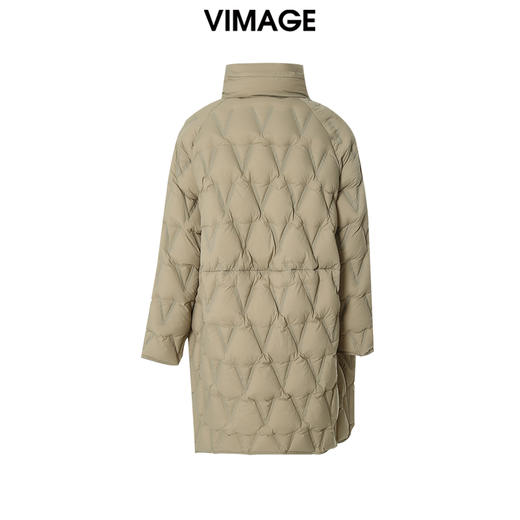 VIMAGE纬漫纪冬款新款时尚保暖高领长款鸭绒羽绒服V1811435 商品图1