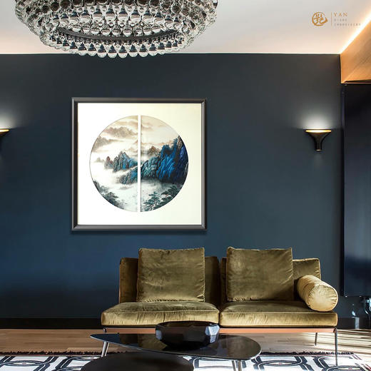 艷 湘绣  刺绣客厅餐厅玄关《山水》新中式挂画 商品图4