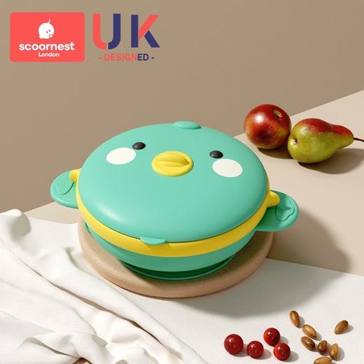 科巢婴儿保温碗辅食碗婴幼儿注水宝宝碗餐盘吸盘碗儿童餐具不锈钢辅食碗注水碗500ml 商品图2